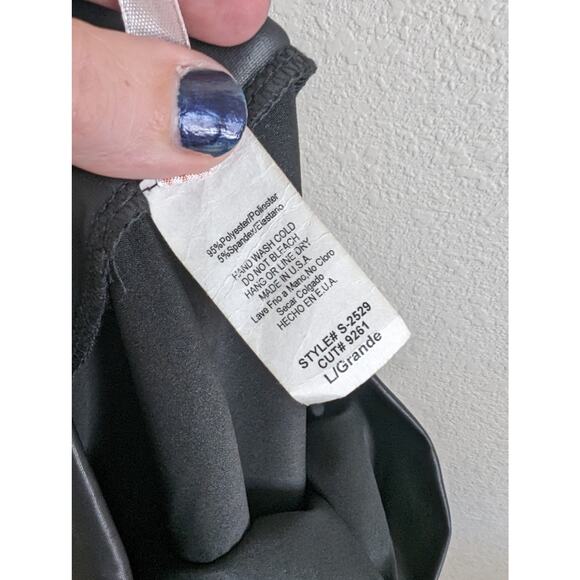 Vintage Y2K Codigo Womens Sz L Midi Length Tulip Skirt Black Shiny - Picture 4 of 4